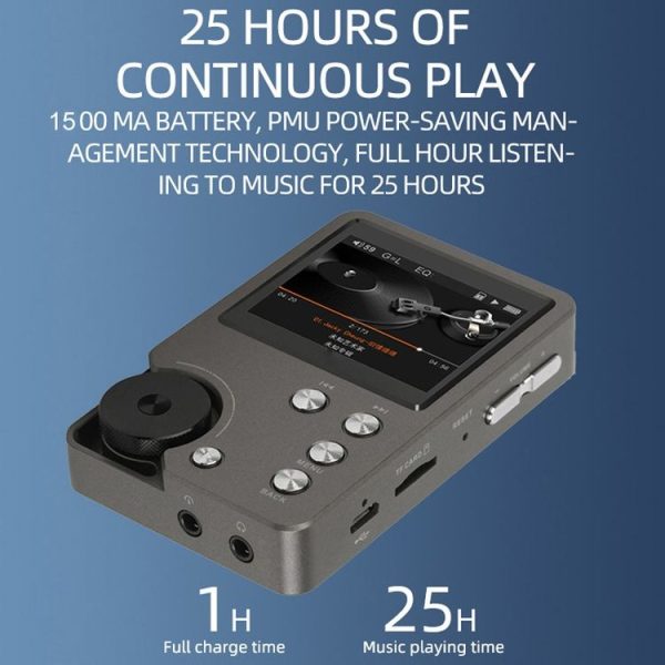 Without TF Card HIFI Lossless DSD256 Music Player Sports MP3 (Silver Gray) - Image 11