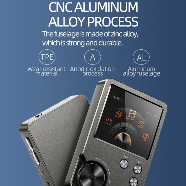 Without TF Card HIFI Lossless DSD256 Music Player Sports MP3 (Silver Gray) - Image 9