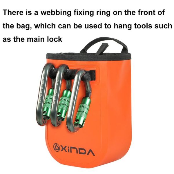 XINDA XD-BAG29 Outdoor High-altitude Operation Tool Bag Rock Climbing and Caving Waist Bag (Orange) - Image 3