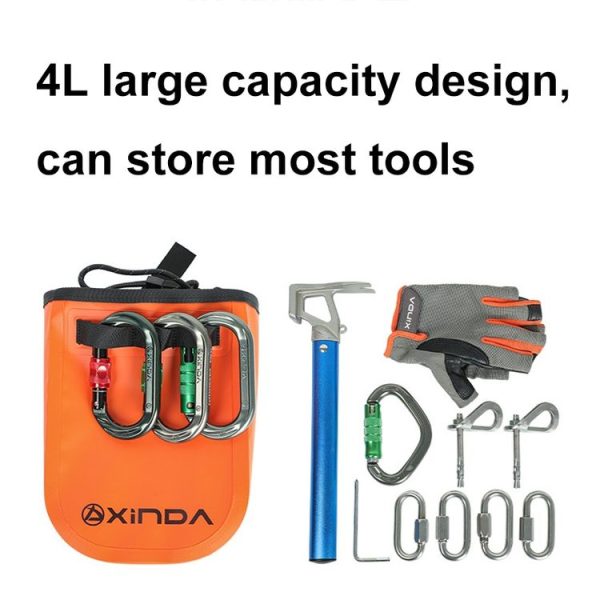 XINDA XD-BAG29 Outdoor High-altitude Operation Tool Bag Rock Climbing and Caving Waist Bag (Orange) - Image 5