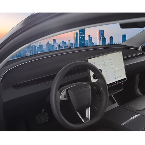 2024 Tesla Model Y Dashboard Car Suede Light-Proof Pad - Image 2