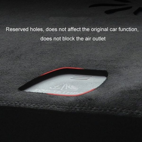 2024 Tesla Model Y Dashboard Car Suede Light-Proof Pad - Image 7