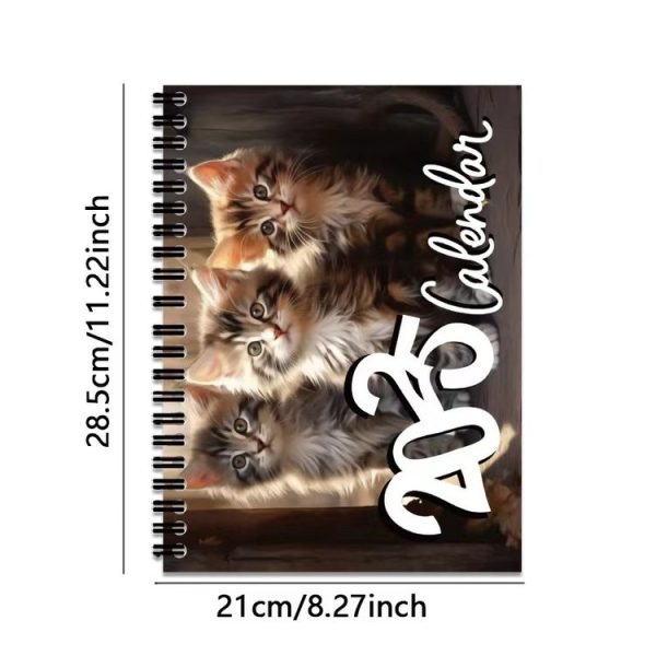 2025 Year 12 Month Kitty Cats English Calendar Cute Wall Calendar - Image 3