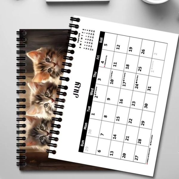 2025 Year 12 Month Kitty Cats English Calendar Cute Wall Calendar - Image 6