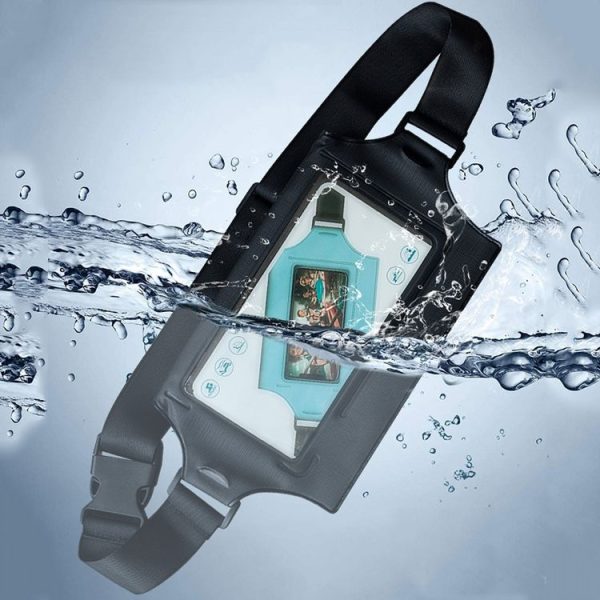 IPX8 Waterproof Mobile Phone Waist Bag Fishing Mountaineering Cycling Sports Chest Bag (Mint Blue) - Image 2