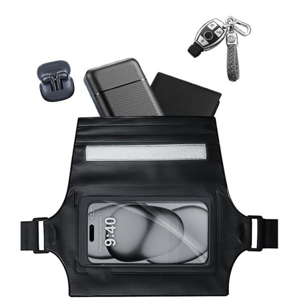 IPX8 Waterproof Mobile Phone Waist Bag Fishing Mountaineering Cycling Sports Chest Bag (Mint Blue) - Image 3