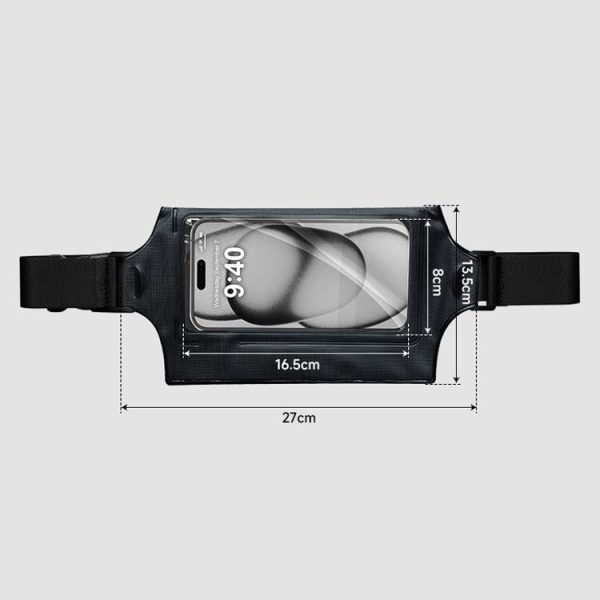 IPX8 Waterproof Mobile Phone Waist Bag Fishing Mountaineering Cycling Sports Chest Bag (Mint Blue) - Image 8