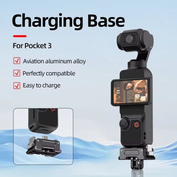 DJI OSMO Pocket 3 Camera Charging Base Quick Release Mount Adapter With 1 / 4 Inch Hole, Spec: Only Base - Image 4