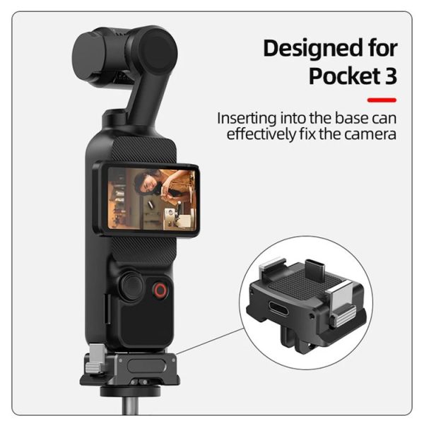 DJI OSMO Pocket 3 Camera Charging Base Quick Release Mount Adapter With 1 / 4 Inch Hole, Spec: Only Base - Image 5