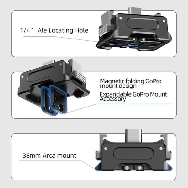 DJI OSMO Pocket 3 Camera Charging Base Quick Release Mount Adapter With 1 / 4 Inch Hole, Spec: Only Base - Image 6