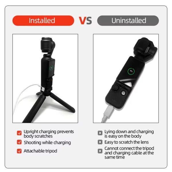 DJI OSMO Pocket 3 Camera Charging Base Quick Release Mount Adapter With 1 / 4 Inch Hole, Spec: Only Base - Image 9