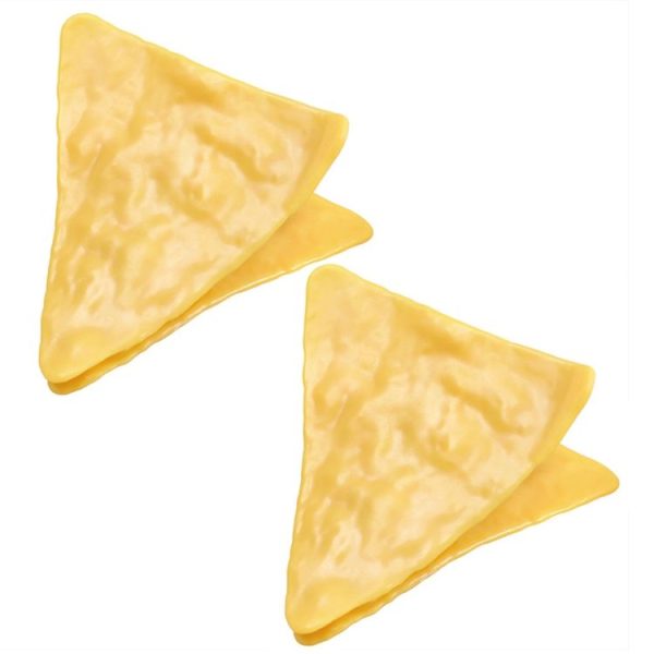 2pcs Potato Chip Sealing Clips Faux Shape Fun Handbook Decoration Food Bag Storage Clips (Triangle)