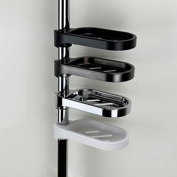 Household Bathroom Shower Soap Holder Laboratory Drainage Organizer, Style: Glossy - Image 2