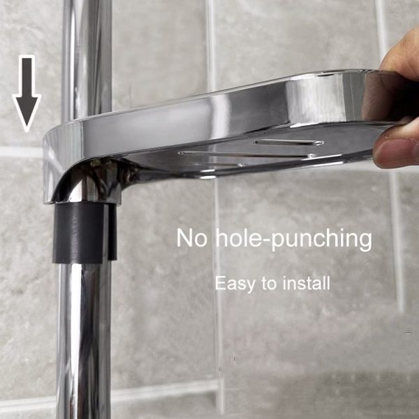 Household Bathroom Shower Soap Holder Laboratory Drainage Organizer, Style: Glossy - Image 3