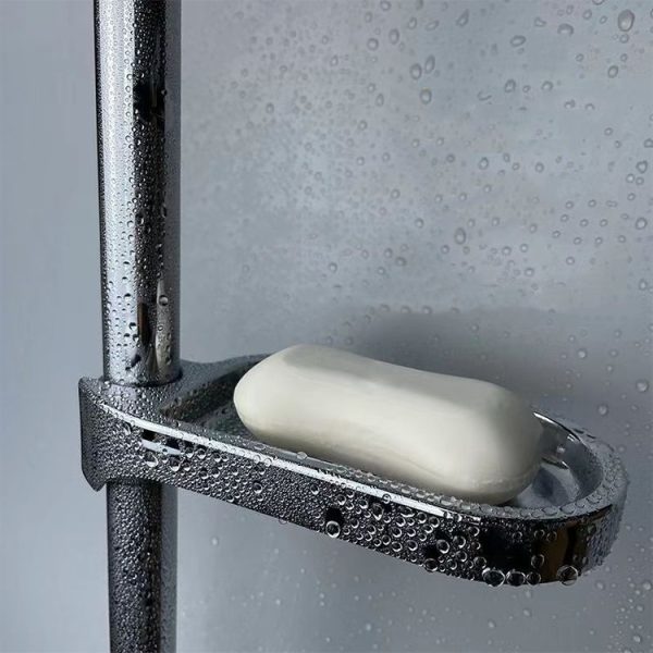 Household Bathroom Shower Soap Holder Laboratory Drainage Organizer, Style: Glossy - Image 5
