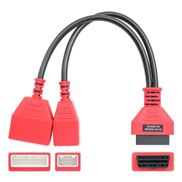 16+32 PIN OBD Gateway Adapter For Nissan (Red) - Image 2