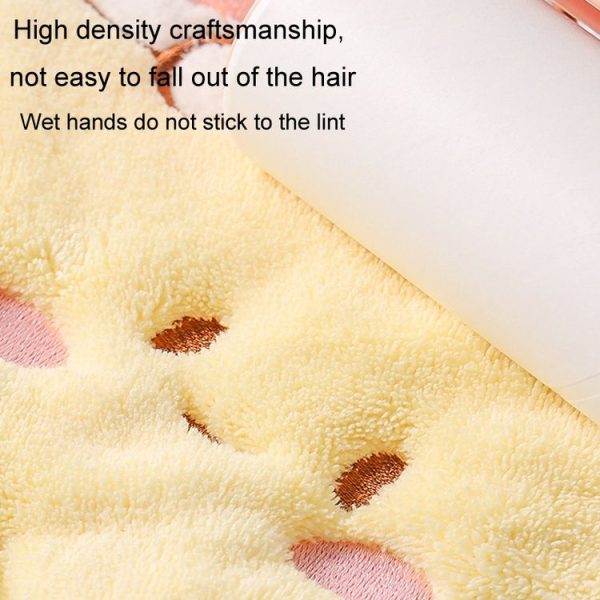 Hand Towel Cartoon Cute Coral Velvet Kitchen Absorbent Rag Children Bathroom Hand Towel, Size: 26x20cm (Blue) - Image 6
