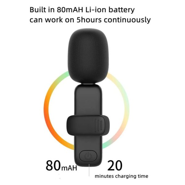 Elebest 3.5mm Wireless Lavalier Microphone Mini Clip-On Mic, Spec: One Drag One Set 1 - Image 9