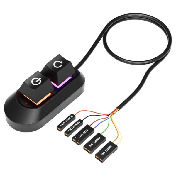 Desktop Computer External Switch Restart Button Computer Power Extension Cable, Color: Opaque