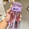 Student Portable Bouncing Straw Large Capacity Drop Resistant Plastic Cups, Style: 550ml Green - Image 4