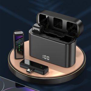 J88 Mini Intelligent Noise Reduction Wireless Collar Microphone, Spec: Type-C (Black)