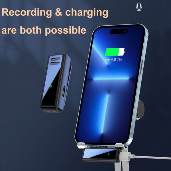 J88 Mini Intelligent Noise Reduction Wireless Collar Microphone, Spec: Type-C (Black) - Image 8