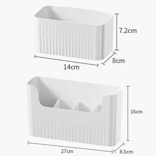 Small Kitchen Cabinet Door Cling Film Organizer Household Wall Mounted Refrigerator Side Shelf - Image 3