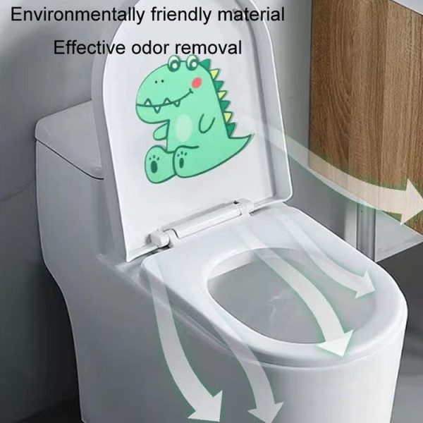 4pcs Bathroom Toilet Deodorant Stickers Felt Cute Cartoon Aromatherapy Decorative Wall Stickers, Size: 22x18cm (Cow) - Image 5