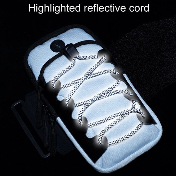 Outdoor Sports Reflective Cell Phone Arm Bag Fitness Portable Mobile Phone Pack (Black) - Image 8