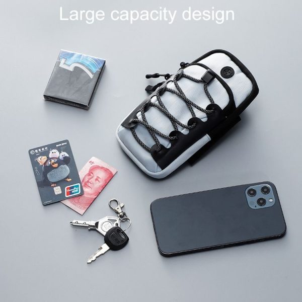 Outdoor Sports Reflective Cell Phone Arm Bag Fitness Portable Mobile Phone Pack (Black) - Image 9