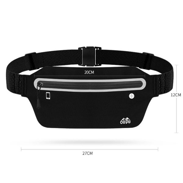 OUDU Outdoor Sports Slim Invisible Waterproof Cell Phone Waist Bag (Black) - Image 3