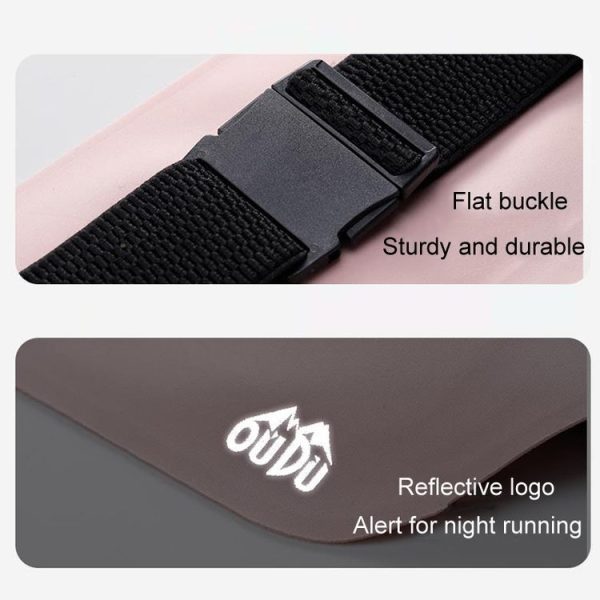 OUDU Outdoor Sports Slim Invisible Waterproof Cell Phone Waist Bag (Black) - Image 5