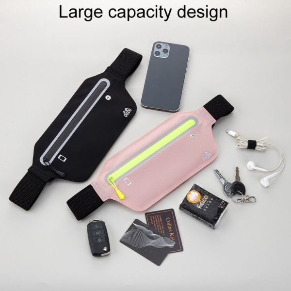 OUDU Outdoor Sports Slim Invisible Waterproof Cell Phone Waist Bag (Black) - Image 8