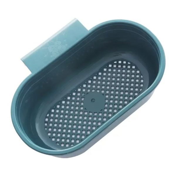 Kitchen Sink Drain Basket Washing Basin Multifunctional Storage Hanging Basket (Green)