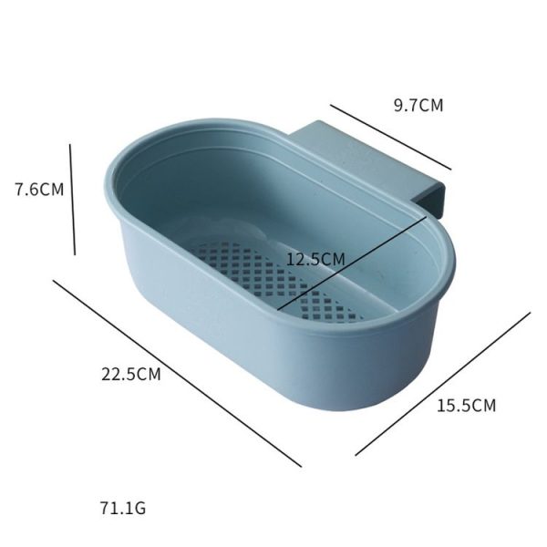 Kitchen Sink Drain Basket Washing Basin Multifunctional Storage Hanging Basket (Green) - Image 3