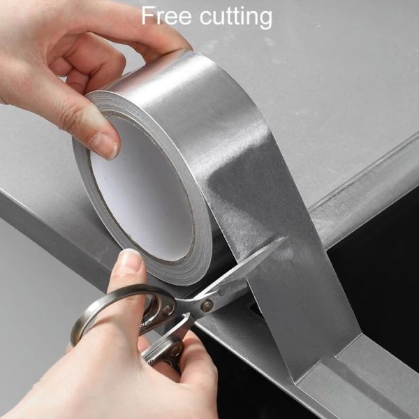 3cm x 10m x 0.06mm Kitchen Greaseproof Aluminum Foil Tape Pipe Seam Repairing Stickers - Image 4