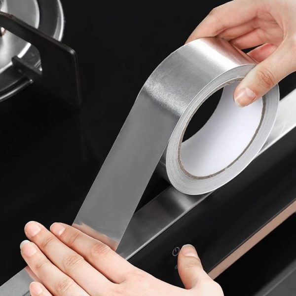 3cm x 10m x 0.06mm Kitchen Greaseproof Aluminum Foil Tape Pipe Seam Repairing Stickers - Image 9