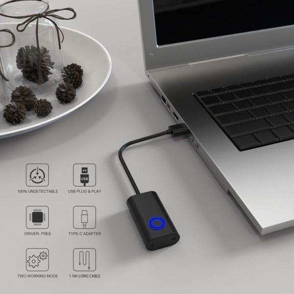 Virtual Mouse Prevents Computer Hibernation Fully Automatic Mouse Movement Paths (Long Strip Black) - Image 2