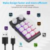 12 Keys Wired With RGB Lights Customized Office Keyboard Shortcut Keys Computer Audio Volume Control (White) - Image 5