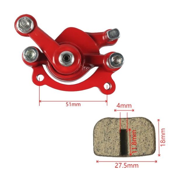 Motorcycle Disc Brake Caliper Pads For ATV Harley 49CC Trotting Red Left - Image 3