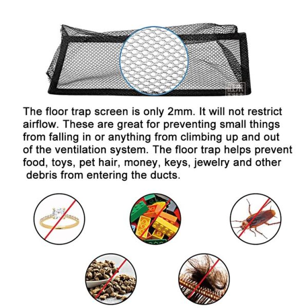 4x10 Inch Floor Register Vent Filter Mesh Floor Air Vent Cover To Keep The Ductwork Clean - Image 3