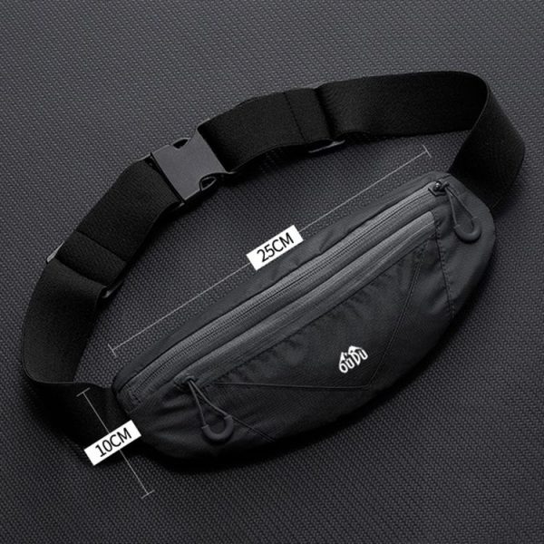 OUDU Outdoor Running Cell Phone Waist Pack Men And Women Waterproof Sports Gear (Black) - Image 2