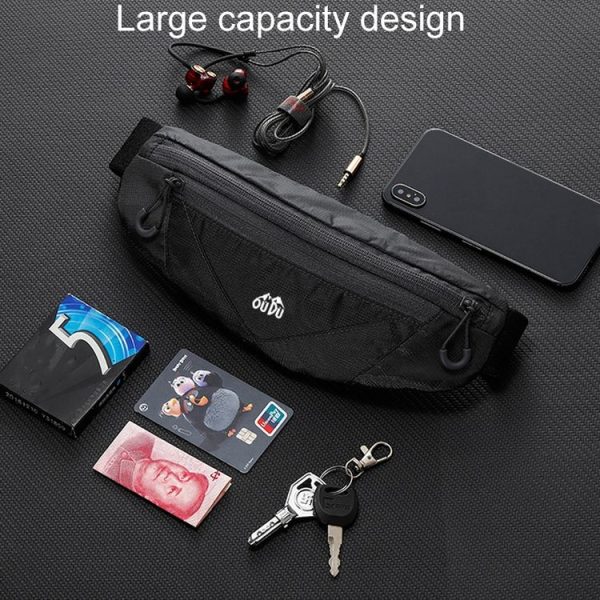OUDU Outdoor Running Cell Phone Waist Pack Men And Women Waterproof Sports Gear (Black) - Image 8