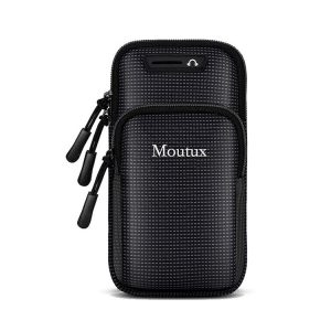 Moutux Outdoor Running Cell Phone Arm Bag Unisex Waterproof Sport Armband (Black)