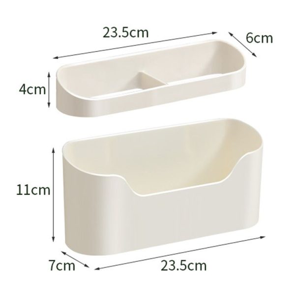 Umbrella Storage Rack Home Doorway Umbrella Drainage Holder Wall Mounted Shelf (White) - Image 3