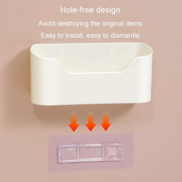 Umbrella Storage Rack Home Doorway Umbrella Drainage Holder Wall Mounted Shelf (White) - Image 4