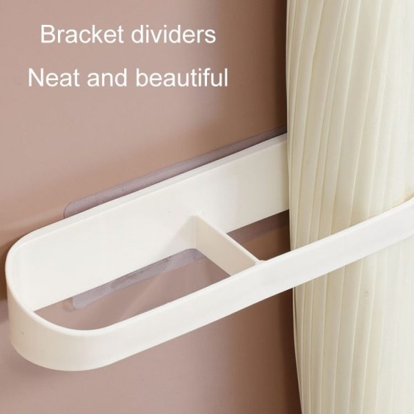 Umbrella Storage Rack Home Doorway Umbrella Drainage Holder Wall Mounted Shelf (White) - Image 5