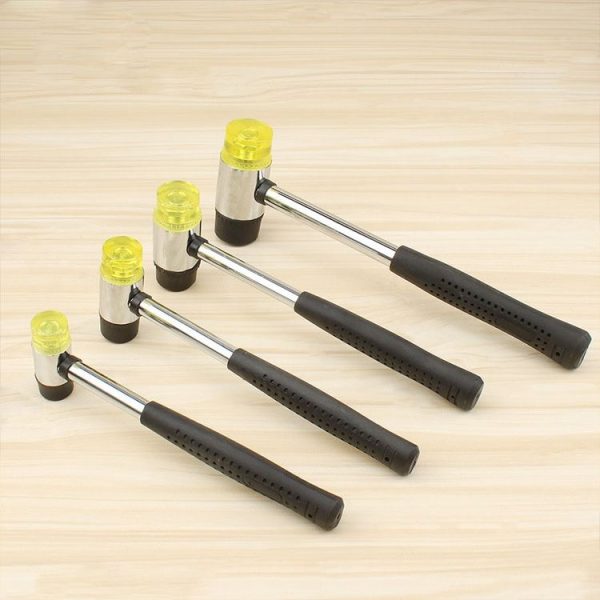 25mm No Bounce Mounting Hammer Handmade DIY Double Face Tap Rubber Hammer - Image 2
