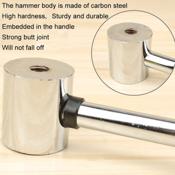 25mm No Bounce Mounting Hammer Handmade DIY Double Face Tap Rubber Hammer - Image 4