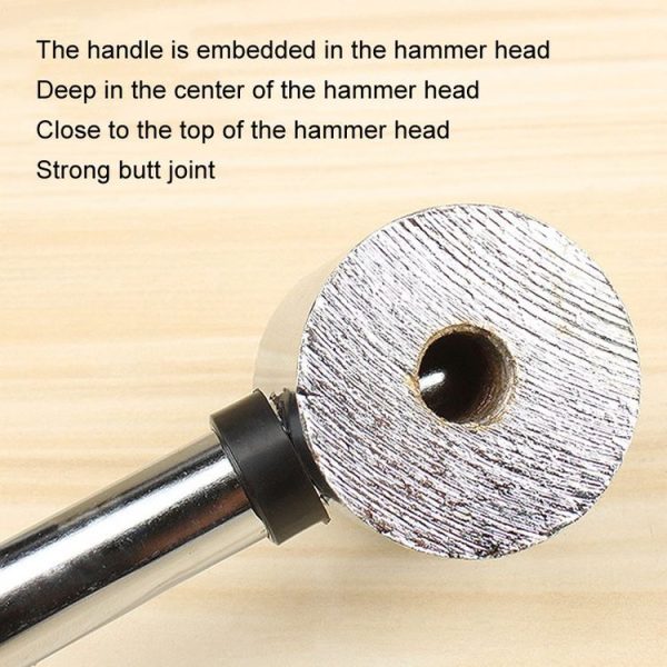 25mm No Bounce Mounting Hammer Handmade DIY Double Face Tap Rubber Hammer - Image 5